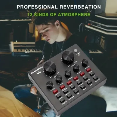 Cross-border Hot Style V8 Soundcard Broadcast Equipment Suit Computer Phone Trill Game Host Special