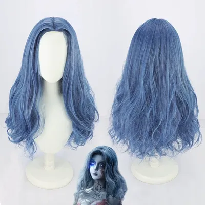 The Witch Ranni Cosplay Wig Blue Heat Resistant Synthetic Party + Wig Cap