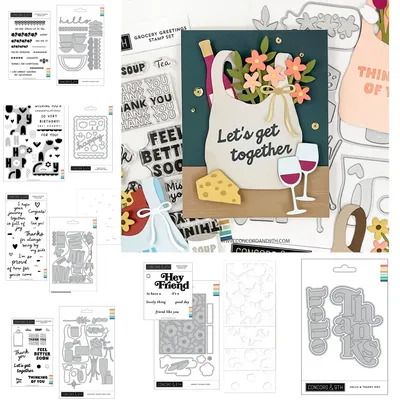 2025 Flowers Sweet Thanks You Letter Metal Cutting Dies Clear Stamps Stencil DIY Making Card