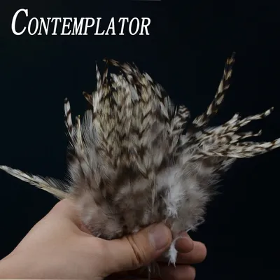CONTEMPLATOR 30pcs/pack Dry Fly Rooster Saddles Soft&Webby Hackle 3''-5'' 2styles Striped Grizzly