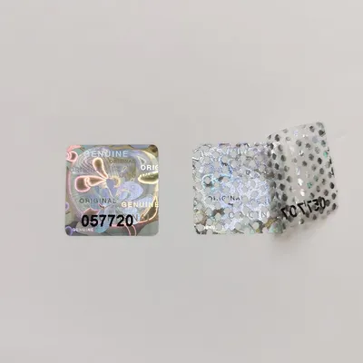 Hologram Tamper Proof Stickers , Warranty Void Original Security Labels , Unique Serial Number,