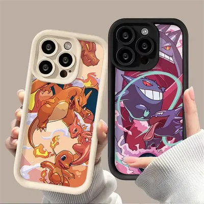 Anime Pokemon Phone Case for iPhone 14 15 Pro Max 13 12 11 XR 16 Plus SE 2020 Shockproof Soft