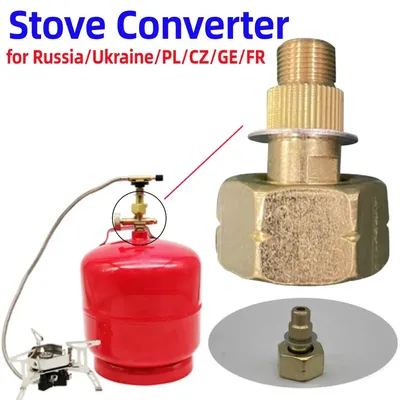 Liquefied Gas Cylinder Connector Aluminum Alloy Camping Gas Stove Converter Durable Practical