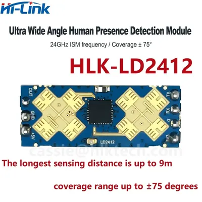 Hi-Link HLK-LD2412 24G LD2410C Human Presence and Motion Sensor Long Distance and Larger Angle Radar