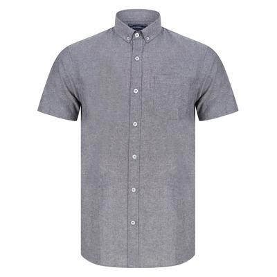 Shirts Claudius Chambray Cotton Short Sleeve Shirt in Black / L - Tokyo Laundry