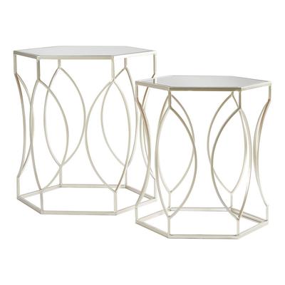 Irene Mirrored Side Table Nest (Set of 2)