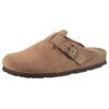 Pantoffel ROHDE "Alba", Damen, Gr. 37, braun (camelfarben), Veloursleder, klassisch, Schuhe, Sommerschuh, Schlappen, Hausschuh mit leichter Laufsohle, G-Weite