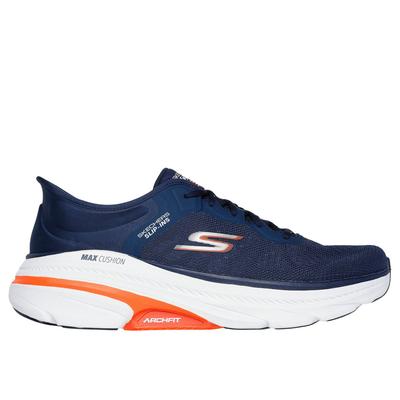 Skechers Men's Slip-ins: Max Cushioning Arch Fit 2.0 - Antilles Sneaker | Size 7.5 Extra Wide | Navy/Orange | Textile/Synthetic