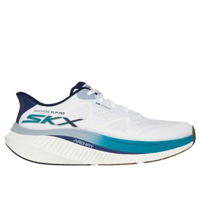 Skechers Men's Slip-ins: GO WALK Max Cushioning Arch Fit - Jesper Sneaker | Size 13.0 | White | Textile/Synthetic | Vegan | Machine Washable