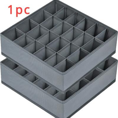 TEMU Underwear Storage Box With 24 Compartments, Folding Socks Drawer Organizer, Drawer Organizer For Underwear, Bras, Handkerchiefs, Ties, Belts Image