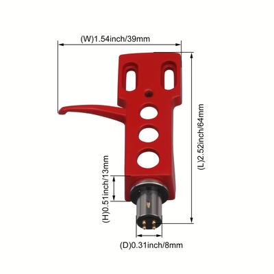 TEMU Red Turntable Cartridge Holder