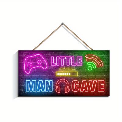 TEMU 2sets Vibrant Neon Game Room Sign, 30*15cm - Wall-mounted Youth Decor, & Gaming Spaces