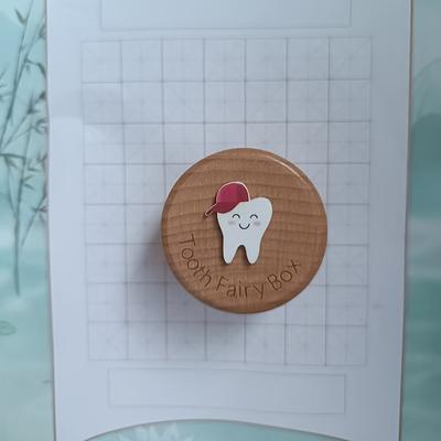 TEMU 3d Engraved Wooden Tooth Fairy Box - Keepsake For , Perfect Gift For Lost Teeth, Non-waterproof, Ideal For Nursery Decor