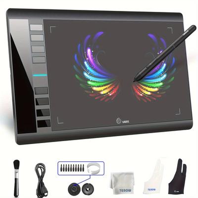 TEMU Graphic Drawing Board, M708 10 X 6 Inch Large Active Area Drawing Board With 8 8192 Level Pen Graphics Board, Suitable For Windows Os And Computer Digital Sketches