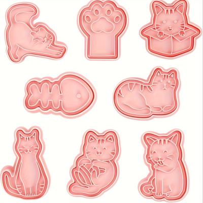 TEMU 8-piece Cat Style Cookie Mould Set - Christmas, Halloween, Hanukkah, Thanksgiving, And Dia De Los Muertos Baking