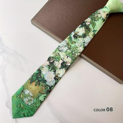 TEMU Men's Polyester Tie With Unique Design, Fashionable And Trendy Silk-like Pattern