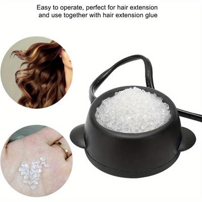 TEMU Glue Melting Pot Mini Constant Temperature Hair Extensions Glue Melting Pots Wig Glue Melting Stove Hot Glue Pot