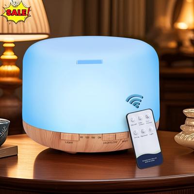 TEMU 2024 Upgrade 500ml Humidifier With Remote Control, Auto Shut-off, Essential Oil Diffuser, Timer Mode, Adjustable Home Oil Diffuser