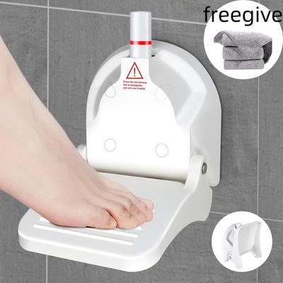 TEMU Bathroom Non-slip Foot Pedal For Shower Shaving Legs, Foldable Shaving Pedal For Indoor Shower, Suction Cup Shower Foot Pedal