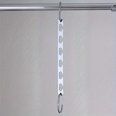 TEMU A Magical Hanger With 6 Holes, A Multi-functional Folding Clothes Rack, A Creative Household Stainless Steel Anti-slip Bracket