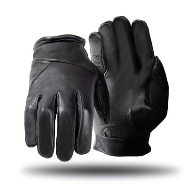 TEMU Full Finger Leather Motorcycle Gloves With Lining.gloves Are Made From Genuine Leather.