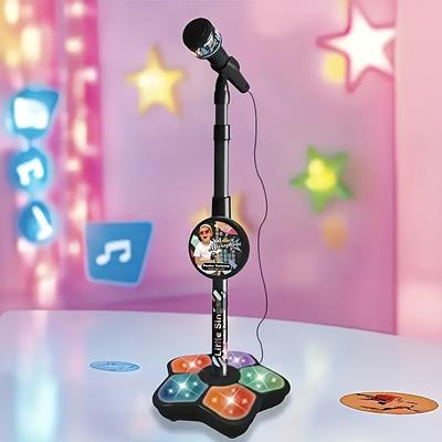 TEMU New Children's Microphone With Stand Simulates Standing Karaoke Song Music Girl Birthday Christmas Gift