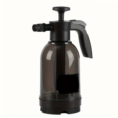 TEMU Portable High-pressure Car Wash Foam Sprayer - Handheld Manual Cleaning With Adjustable Nozzle, Abs Resin, Black & For Foam Application