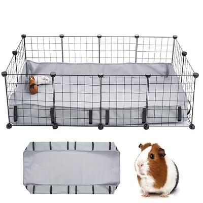 TEMU 1pc Nylon Guinea Pig Cage Liner - Washable, Non-slip, Dustproof Bedding Mat For Small Animals - Easy To Clean Accessory For Rabbits, & Small Pets