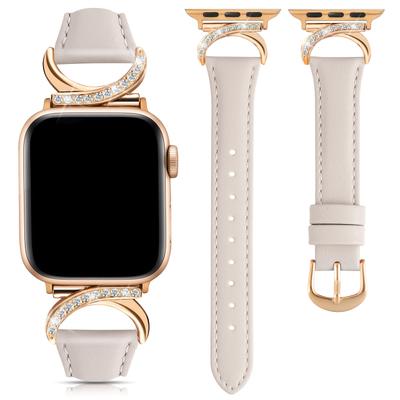 TEMU Leather Strap Suitable For Watch Strap 41mm 40mm 38mm 42mm 44mm 45mm 46mm 49mm Ladies, Ultra-thin Golden Strap, Suitable For Iwatch Series 10 9 Ultra 7 6 5 4 3 2 1 Strap Replacement