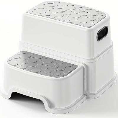 TEMU Premium Anti-slip Stool Set, Bathroom Step Stool For Kitchen, Sturdy, Comfortable, And Safe For Toilet, Potty Training, Space-saving, And Easy To