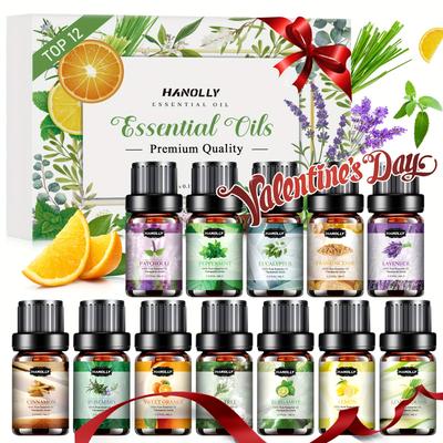 TEMU 12pcs/26pcs/32pcs/48pcs Essential Oils Set, Aromatherapy Essential Oil Kit For Diffuser, Humidifier, Candle Making - Best Valentine's Day Gift For Women, Lover, , Family, Girl