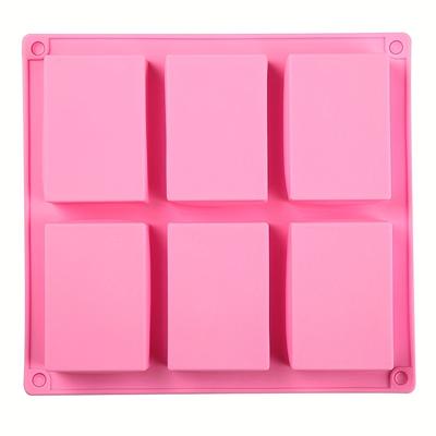 TEMU 1 Rectangular Diy Right Angle Soap Mold 6 Silicone Manual Soap Mold