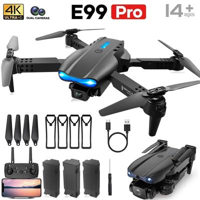 TEMU E99pro Dual Camera Drone - Wi-fi , App Control, 1080p Hd, Outdoor Use, Beginner Friendly With Gps & Hold, Usb Charging, Long - Perfect Gift