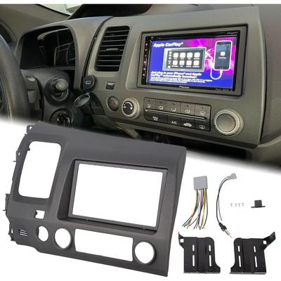 TEMU Car Radio Dash Board Compatible With 2006-2011 Double 2 Din Dashboard Kit Housing Trim Panel With Wiring Harness