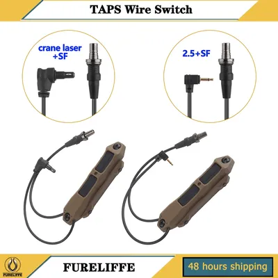 Flashlight Remote Dual Function Switch Button Tactical Airsoft Pressure Switch for PEQ-15 NGAL Laser and Tactical Flashlights