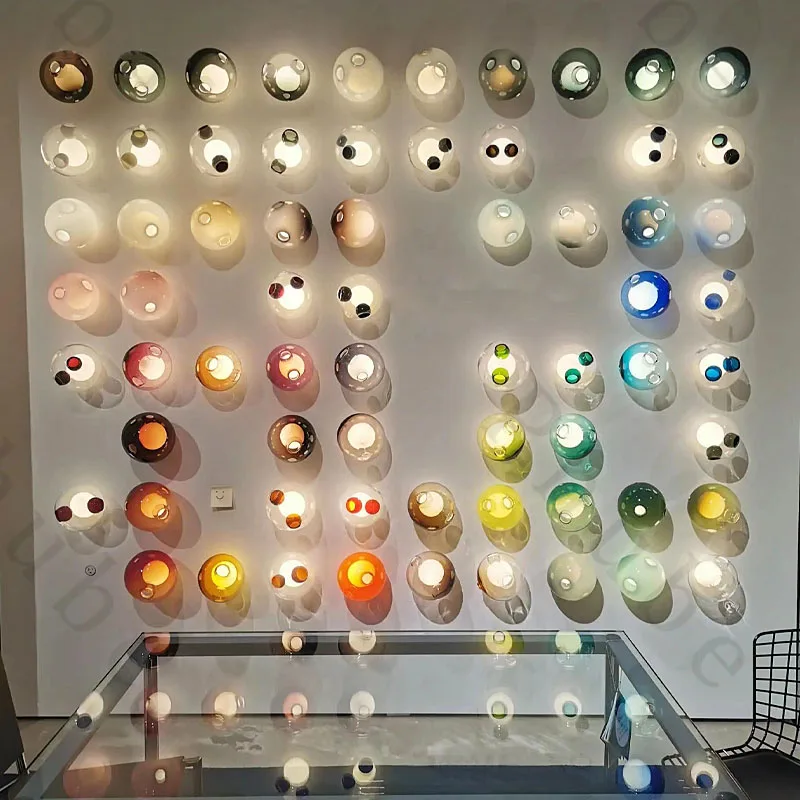 Phube Moderne Wandleuchte für den Innenbereich, Glas-Wandleuchte für Wohnzimmer, Flur, Treppe, Wandleuchte, Hintergrund, Nachttisch