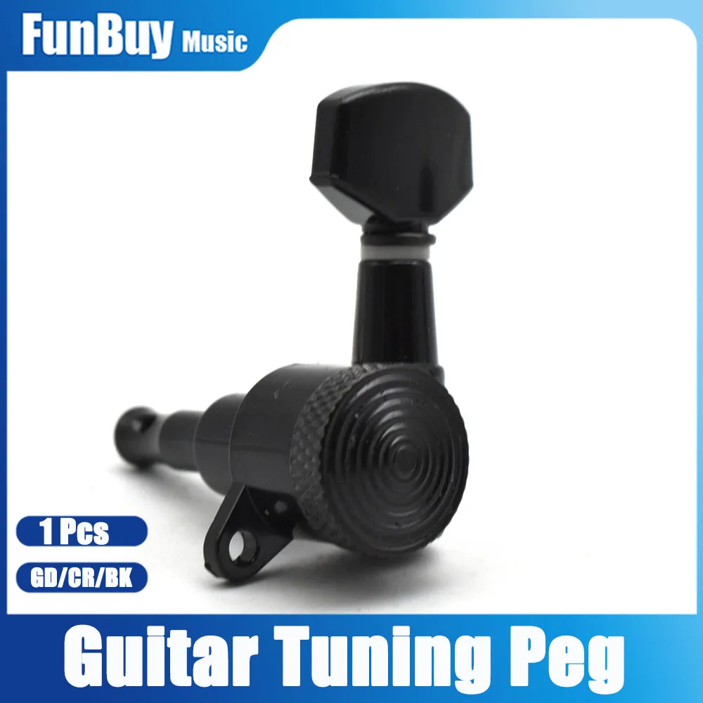 1 stücke Auto Locked Gitarre Tuning Pegs keys Mechaniken Maschine Kopf für ST TL Elektrische Gitarre Schwarz Gold Chrom Image