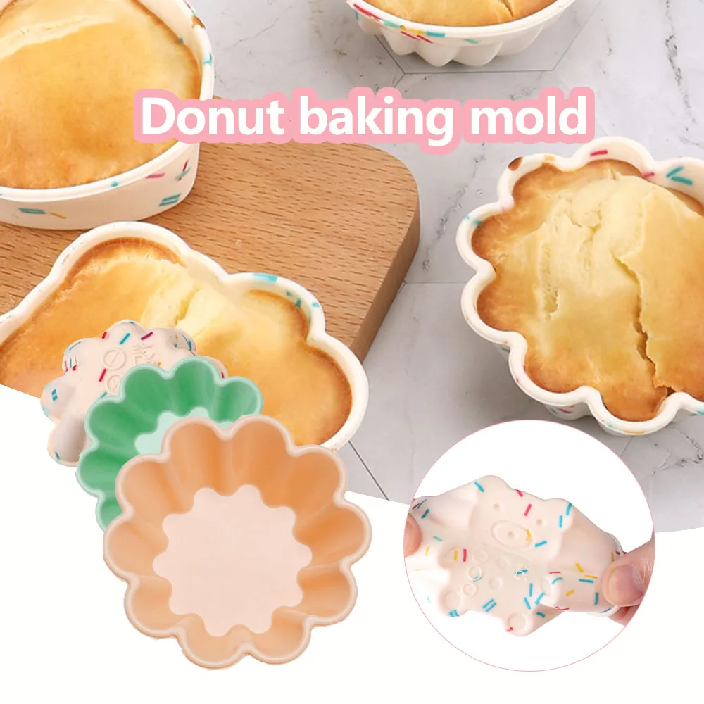 4 STÜCKE Silikon Muffin Form Runde Muffin Tasse DIY Herz Kuchen Backform Küche Kochen Liefert Kuchen Dekorieren Werkzeuge