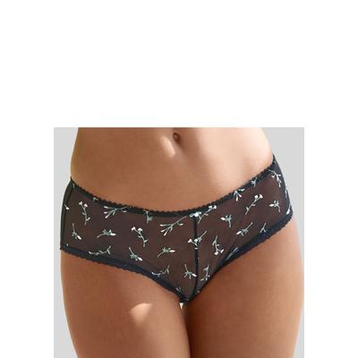 Panty VIVANCE "Thea", Damen, Gr. 44/46, schwarz (schwarz, geblümt), Mesh, Obermaterial: 83% Polyamid, 12% Elasthan, 5% P