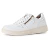 Plateausneaker GABOR, Damen, Gr. 39, weiß, Nappaleder, unifarben, sportlich, Schuhe, Freizeitschuh, Halbschuh, Schnürer im Basket Look