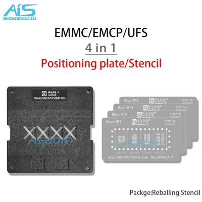 EMMC EMCP UFS BGA Reballing Stencil Template Station For TV BGA 153 162 221 254 169 Positioning