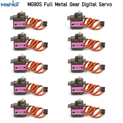 10PCS MG90D 9g Micro Digital Servo Motor Metal Gear 2.5KG High Torque MG90S MG90 Upgrated For RC