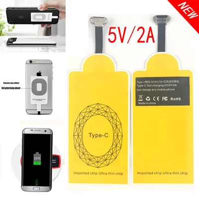 5V 2A Lightweight Qi Wireless Charging Receiver For Samsung Huawei Xiaomi Universal USB Type-C Fast