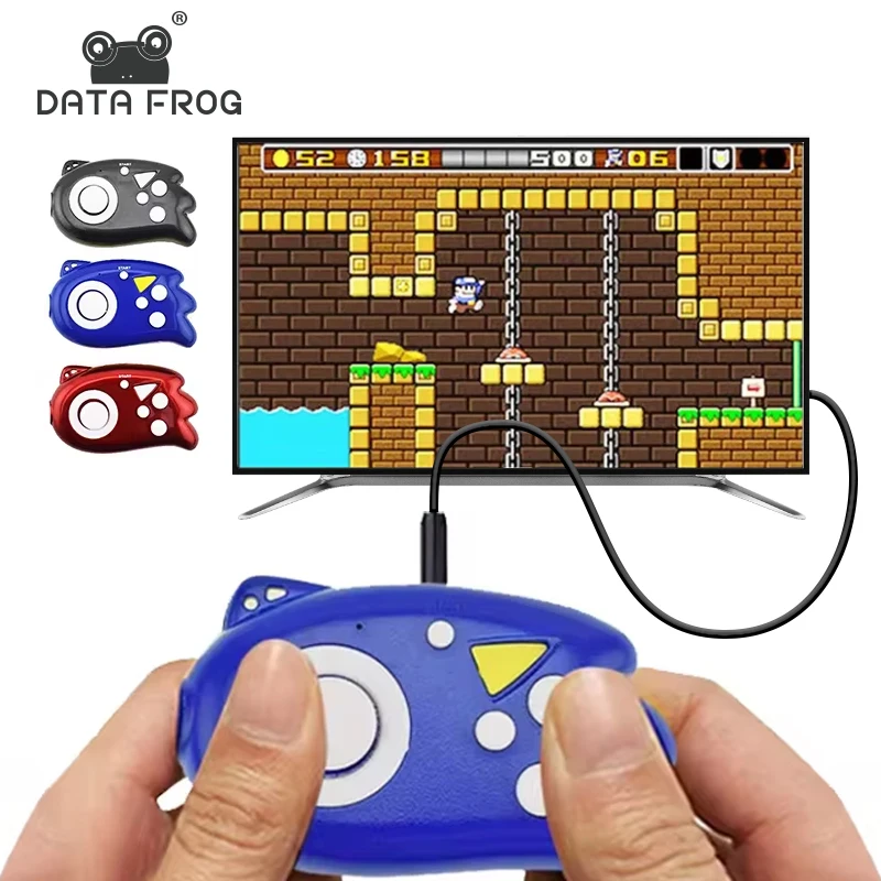 Data Frog Mini Video Game Console Portable 8 Bit Game Player Build In 89 Retro Classic Games Support TV Output Gift For Kids