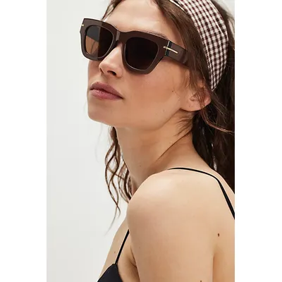 Jackson Two Tone Square Sunglasses at Free People in Espresso With Black