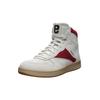 Sneaker ETHLETIC "Carl", Gr. 45, weiß (chalk weiß, accent rio rot), Obermaterial: 100% Polyurethan; Futter: 100% Baumwolle; Decksohle: 100% Baumwolle; Sohle: 100% Naturkautschuk, Schuhe, recycled Produkt