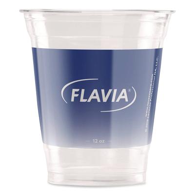 FLAVIA Cold Cups 12 oz, Blue Band Flavia Logo, Clear/Blue, 900/Carton (LAV25200058)