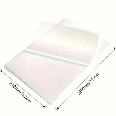 TEMU 20 Sheets /matte Clear Self Adhesive Laminating Sheets, 8.26 X 11.6 Inches, Suitable For A4 Size Self Sealing Lamination Sheets, Needed