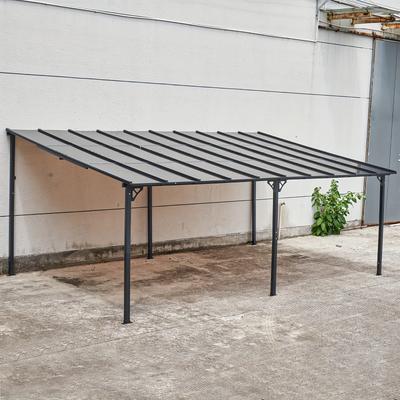 TEMU 12' X 20' Heavy-duty Waterproof Alloy Gazebo Pergola With Sloped Roof - Sleek Gray, Ideal For Backyard, Deck, And Patio, Features Decorative Finials And Support Posts