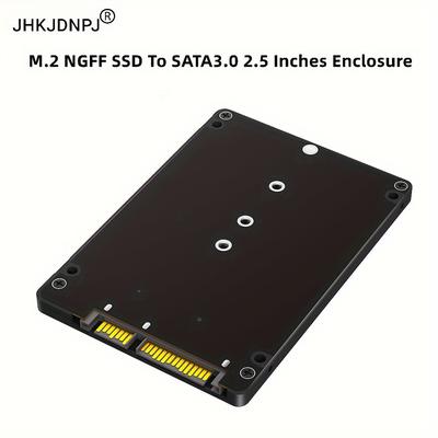 TEMU Jhkjdnpj M2 Ssd To 2.5 Sata Adapter Enclosure, Abs B-key Sata3.0 To M.2 Ssd Converter Case, Solid State Drive Adapter For 2.5 Inch Drive Bay